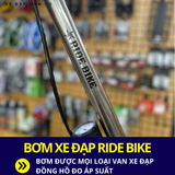  BƠM XE ĐẠP RIDEBIKE KÈM ĐỒNG HỒ ÁP SUẤT, BƠM MỌI LOẠI VAN BẰNG NHÔM CAO CẤP 