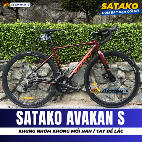  XE ĐẠP ĐUA SATAKO AVAKAN S TAY ĐỀ LẮC CHUẨN ĐUA, KHUNG NHÔM, CỐI NỔ 