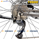  XE ĐẠP TOURING LIFE TX600 MOAYER PHÁT ĐIỆN, GROUPSET SHIMANO 