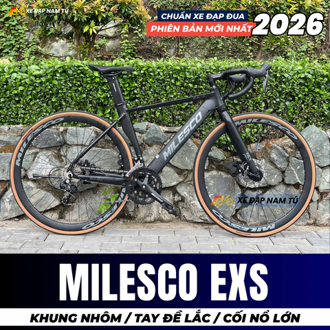  XE ĐẠP ĐUA MILESCO EXS [GEN 5] MỚI NHẤT 2026, KHUNG NHÔM, TAY ĐỀ LẮC, CỐI NỔ LỚN 