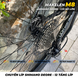  Xe Đạp MAKELEN M8 29 Inch Khung Nhôm Cao Cấp, Phuộc Hơi, Group Shimano Deore Nhật Bản 
