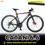  XE ĐẠP TOURING CATANI CA 6.6 - KHUNG ĐÚC NGUYÊN KHỐI, GROUP SHIMANO CLARIS, PHANH DẦU, CỐI NỔ LỚN 