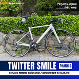  Xe Đạp Đua Twitter Smile Phanh C [2026], Khung Nhôm Siêu Nhẹ, Group Shimano Claris Nhật Bản 