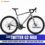  XE ĐẠP ROAD GRAVEL TWITTER G2 MAX GHI ĐÔNG CÁ MẬP, CỐI NỔ ĐÙM BẠC ĐẠN 