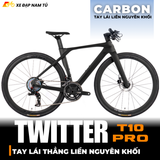  XE ĐẠP TWITTER T10 PRO HYBRID [2026] TAY LÁI THẲNG LIỀN NGUYÊN KHỐI BẰNG CARBON 