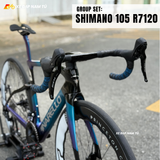  XE ĐẠP ĐUA PINARELLO DOGMA F14 [Xanh đổi màu] GROUP SHIMANO 105 JAPAN, VÀNH CARBON PRINCETON 