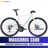  XE ĐẠP TOURING MAGICBROS S500 SHIMANO CLARIS, ĐÙM BẠC ĐẠN ARC, PHANH DẦU THỦY LỰC 