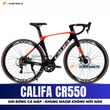  XE ĐẠP ĐUA CALIFA CR550 GHI ĐÔNG CÁ MẬP, KHUNG MAGIE NGUYÊN KHỐI, CỐI NỔ LỚN 