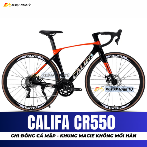  XE ĐẠP ĐUA CALIFA CR550 GHI ĐÔNG CÁ MẬP, KHUNG MAGIE NGUYÊN KHỐI, CỐI NỔ LỚN 