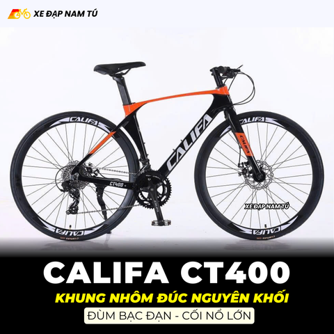  XE ĐẠP TOURING CALIFA CT400 – KHUNG NHÔM ĐÚC NGUYÊN KHỐI, CỐI NỔ LỚN, ĐÙM BẠC ĐẠN 