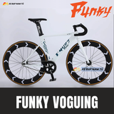  XE ĐẠP FIXED GEAR FUNKY VOGUING, KHUNG NHÔM, TRỤC RỖNG, VÀNH CAO 7CM 