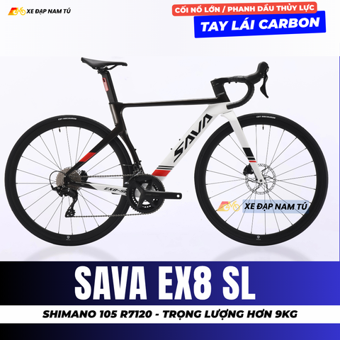 Xe Đạp Đua SAVA EX8 SL 2026 - Khung Nhôm Cao Cấp hơn 9kg, Group Shimano 105 R7120 Nhật Bản 