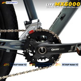  XE ĐẠP ĐỊA HÌNH LIFE MX6000 SHIMANO CUES, TRỤC GIỮA CỐT RỖNG, KHUNG NHÔM KHÔNG MỐI HÀN 