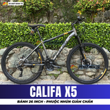  XE ĐẠP ĐỊA HÌNH CALIFA X5 BÁNH 26 INCH, PHUỘC NHÚN GIẢM CHẤN, BỘ CHUYỂN ĐỘ 21 CẤP 
