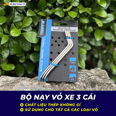  BỘ NẠY VỎ XE ĐẠP 3 CÁI – HỖ TRỢ THÁO LỐP NHANH CHÓNG, HẠN CHẾ HƯ HẠI VÀNH XE 