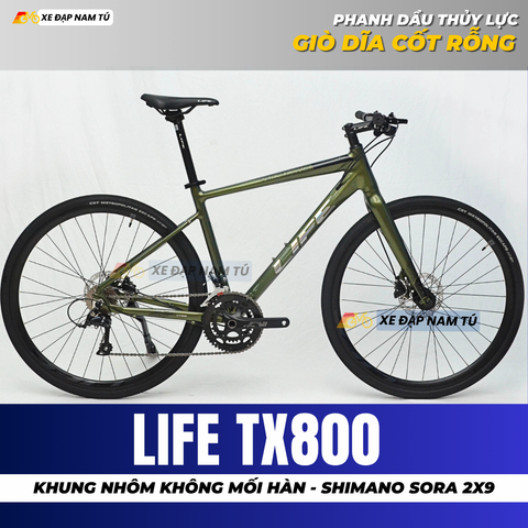  XE ĐẠP TOURING LIFE TX800 GROUPSET SHIMANO SORA, PHANH DẦU THỦY LỰC 