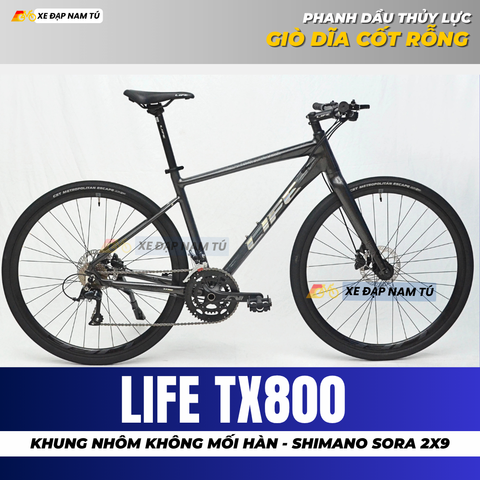  XE ĐẠP TOURING LIFE TX800 GROUPSET SHIMANO SORA, PHANH DẦU THỦY LỰC 