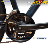  XE ĐẠP ĐỊA HÌNH LIFE MX3000 PHANH DẦU THỦY LỰC, GROUPSET SHIMANO, KHUNG NHÔM KHÔNG MỐI HÀN 