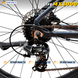  XE ĐẠP ĐỊA HÌNH LIFE MX3000 PHANH DẦU THỦY LỰC, GROUPSET SHIMANO, KHUNG NHÔM KHÔNG MỐI HÀN 