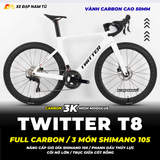  XE ĐẠP ĐUA TWITTER T8 PRO [2026] FULL CARBON, 3 MÓN SHIMANO 105 CAO CẤP 