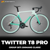  XE ĐẠP ROAD TWITTER T8 PRO - GROUP SHIMANO CLARIS 
