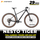  XE ĐẠP MTB NESTO TIGER FULL CARBON, SHIMANO DEORE 12 CẤP, PHUỘC HƠI, BÁNH 29INCH 