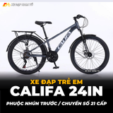  XE ĐẠP TRẺ EM CALIFA A500 24IN KHUNG NHÔM, CHUYỂN ĐỔI 21 TỐC ĐỘ 