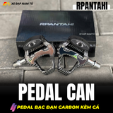  Pedal Can/Cá Rpantanhi cho xe đạp (full box) bạc đạn, Vân Carbon cao cấp 