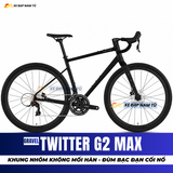 XE ĐẠP ROAD GRAVEL TWITTER G2 MAX GHI ĐÔNG CÁ MẬP, CỐI NỔ ĐÙM BẠC ĐẠN 