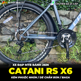  XE ĐẠP MTB CATANI RS X6 CÓ BAGA SAU VÀ PHUỘC NHÚN 