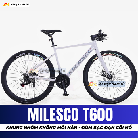  XE ĐẠP TOURING MILESCO T600 CỐI NỔ LỚN, KHUNG NHÔM KHÔNG MỐI HÀN 