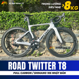  XE ĐẠP ĐUA TWITTER T8 [2026] FULL CARBON, 5 MÓN SHIMANO 105 CAO CẤP 