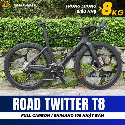  XE ĐẠP ĐUA TWITTER T8 [2026] FULL CARBON, 5 MÓN SHIMANO 105 CAO CẤP 