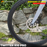 XE ĐẠP ĐUA TWITTER R10 PRO KHUNG CARBON, GROUP SHIMANO CLARIS NHẬT BẢN 