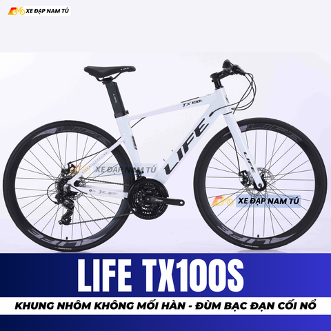  XE ĐẠP TOURING LIFE TX100S KHUNG NHÔM KHÔNG MỐI HÀN, ĐÙM BẠC ĐẠN CỐI NỔ 