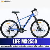  XE ĐẠP ĐỊA HÌNH LIFE MX2550 PHANH DẦU THỦY LỰC SHIMANO, BÁNH 27.5 INCH, PHUỘC NHÚN GIẢM XÓC 