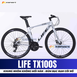  XE ĐẠP TOURING LIFE TX100S KHUNG NHÔM KHÔNG MỐI HÀN, ĐÙM BẠC ĐẠN CỐI NỔ 