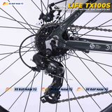  XE ĐẠP TOURING LIFE TX100S KHUNG NHÔM KHÔNG MỐI HÀN, ĐÙM BẠC ĐẠN CỐI NỔ 