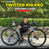  XE ĐẠP ĐUA TWITTER R10 PRO KHUNG CARBON, GROUP SHIMANO CLARIS NHẬT BẢN 