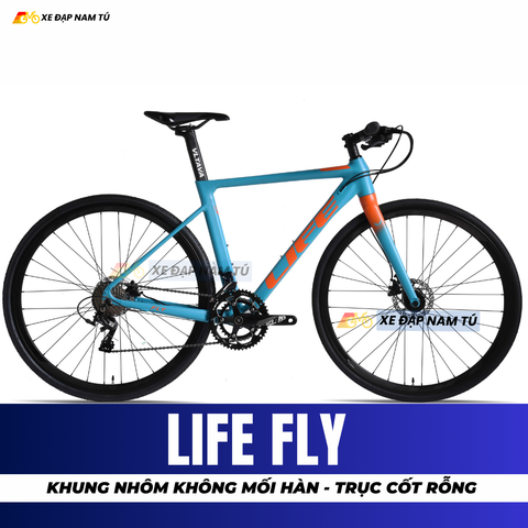  XE ĐẠP TOURING LIFE FLY KHUNG NHÔM KHÔNG MỐI HÀN, TRỤC GIỮA CỐT RỖNG 