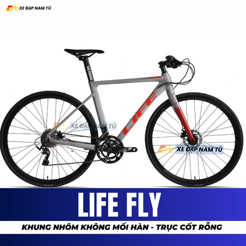  XE ĐẠP TOURING LIFE FLY KHUNG NHÔM KHÔNG MỐI HÀN, TRỤC GIỮA CỐT RỖNG 
