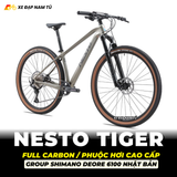  XE ĐẠP MTB NESTO TIGER FULL CARBON, SHIMANO DEORE 12 CẤP, PHUỘC HƠI, BÁNH 29INCH 