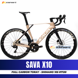  XE ĐẠP ĐUA SAVA X10 FULL CARBON, GROUPSET SHIMANO 105 R7120 
