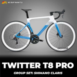  XE ĐẠP ROAD TWITTER T8 PRO - GROUP SHIMANO CLARIS 