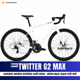  XE ĐẠP ROAD GRAVEL TWITTER G2 MAX GHI ĐÔNG CÁ MẬP, CỐI NỔ ĐÙM BẠC ĐẠN 