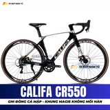  XE ĐẠP ĐUA CALIFA CR550 GHI ĐÔNG CÁ MẬP, KHUNG MAGIE NGUYÊN KHỐI, CỐI NỔ LỚN 