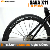  XE ĐẠP ĐUA SAVA X11 KHUNG CARBON (UCI), GROUP SHIMANO 105 NHẬT BẢN, ĐÙM BẠC ĐẠN CERAMIC 