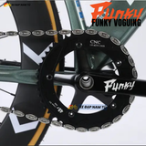  XE ĐẠP FIXED GEAR FUNKY VOGUING, KHUNG NHÔM, TRỤC RỖNG, VÀNH CAO 7CM 