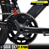 Xe Đạp Đua SAVA EX7 ST R7000 | Khung Nhôm UCI, Shimano 105, Phanh Dầu Thủy Lực, Cối Nổ Lớn 