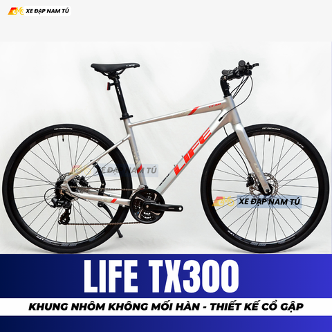  XE ĐẠP TOURING LIFE TX300 THIẾT KẾ CỔ GẬP THÔNG TIN, KHUNG SƯỜN KHÔNG MỐI HÀN 